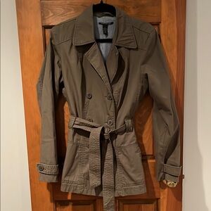 Lucky Brand Olive Double-Breasted Jacket